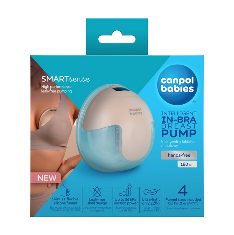CANPOL BABIES SmartSense elektrická odsávačka mléka do podprsenky