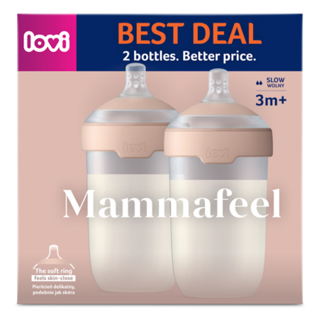 LOVI Mammafeel set lahví 3m+ 250 ml 2 kusy