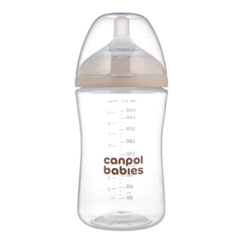 Canpol babies Natural Shape antikoliková lahev s dvouzónovou savičkou 260 ml