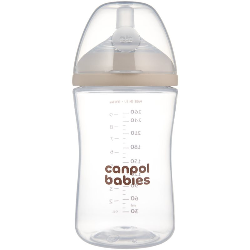 Canpol babies Natural Shape antikoliková lahev s dvouzónovou savičkou 260 ml