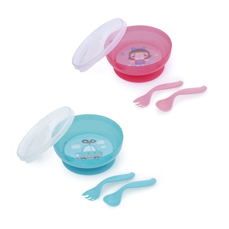 Miska s víčkem a příborem Canpol Babies