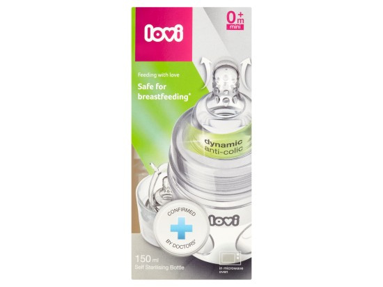 LOVI Samosterilizující láhev 150ml Super vent