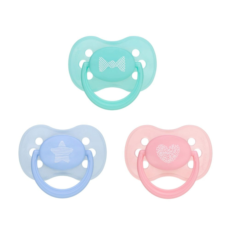 CANPOL BABIES Dudlík silikonový třešinka 6-18m PASTELS
