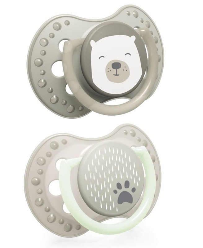 LOVI Dudlík silikonový dynamický  BUDDY BEAR 3-6m 2ks