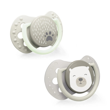 LOVI Dudlík silikonový dynamický  BUDDY BEAR 3-6m 2ks