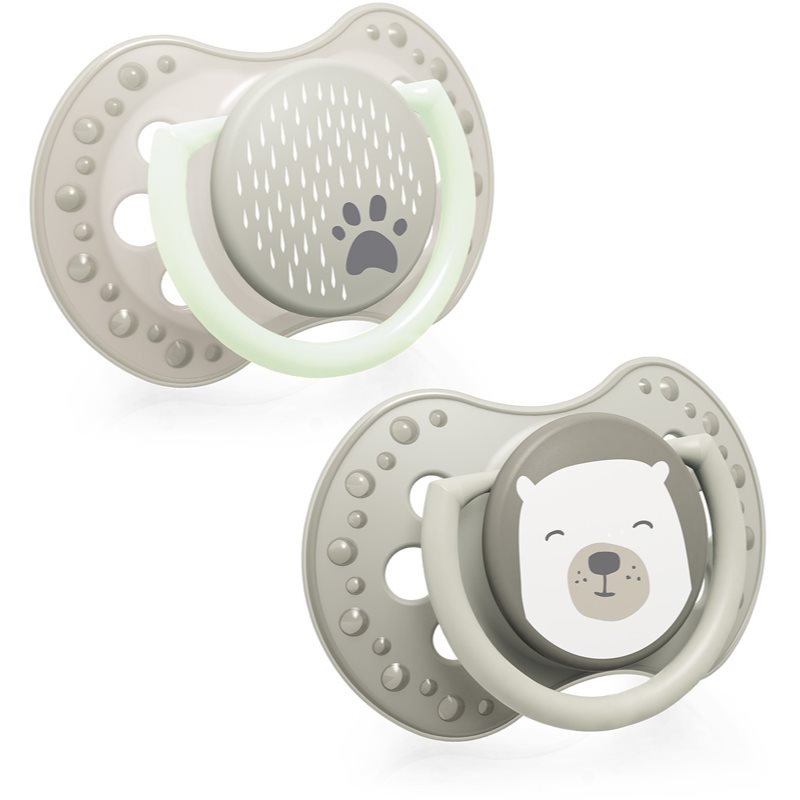 LOVI Dudlík silikonový dynamický  BUDDY BEAR 6-18m 2ks