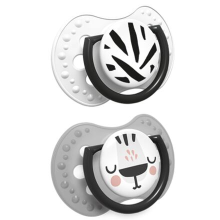 LOVI Dudlík silikonový dynamický LOVI SALT&PEPPER 0-3 m 2ks