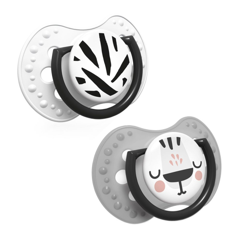 LOVI Dudlík silikonový dynamický LOVI SALT&PEPPER 0-3 m 2ks