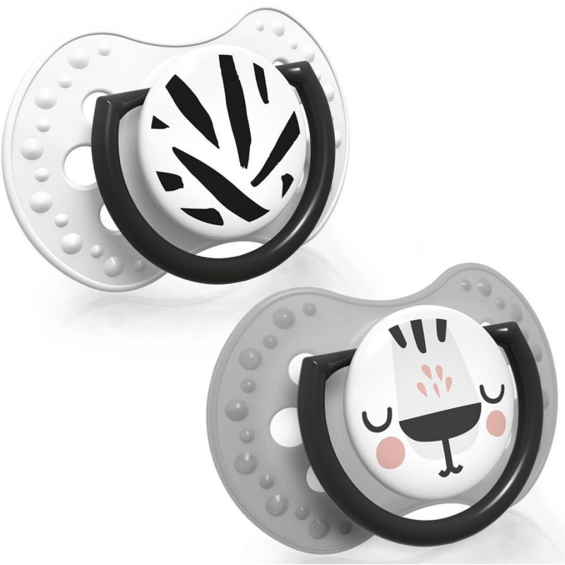 LOVI Dudlík silikonový dynamický LOVI SALT&PEPPER 0-3 m 2ks
