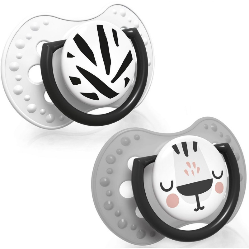 LOVI Dudlík silikonový dynamický LOVI SALT&PEPPER 6-18 m 2ks 