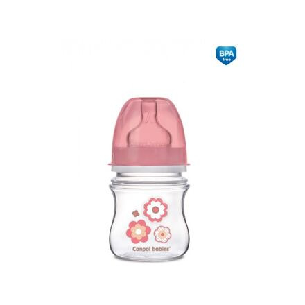 CANPOL BABIES Láhev se širokým hrdlem NEWBORN BABY 120ml béžová