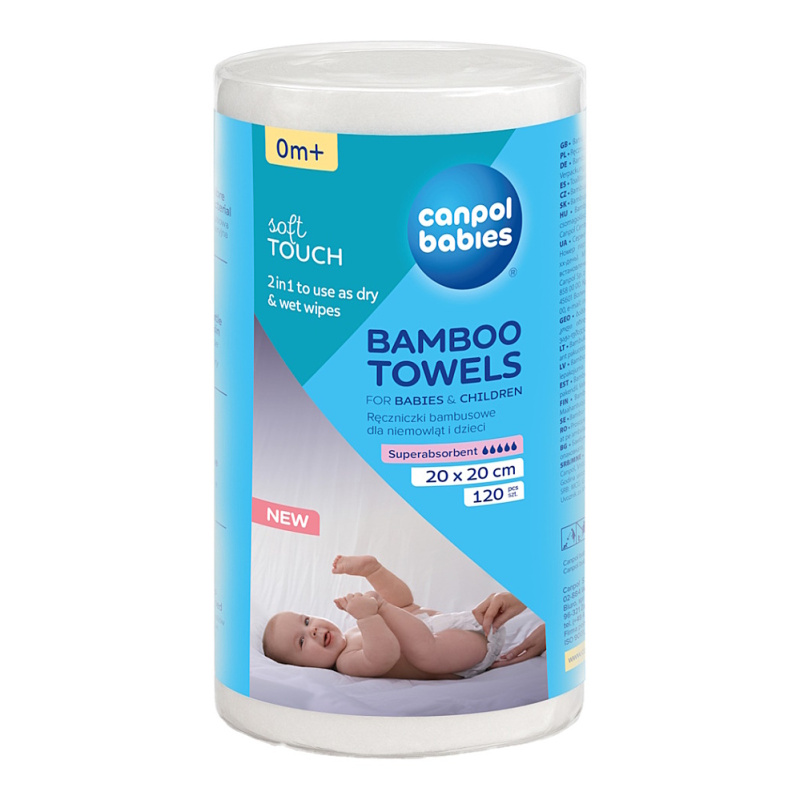 CANPOL BABIES Jednorázové bambusové ručníky 120 kusů