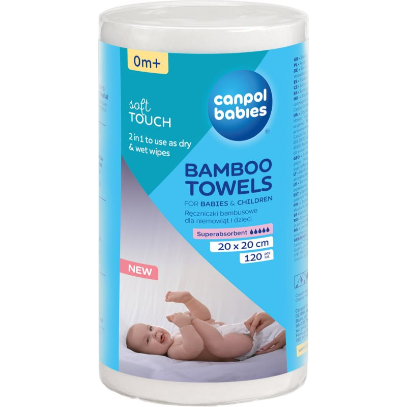 CANPOL BABIES Jednorázové bambusové ručníky 120 kusů