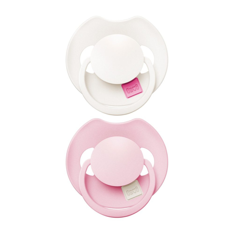LOVI Dudlík silikonový dynamický PRIME Tutti Frutti 0-6m 2ks Rose/Rose Cream