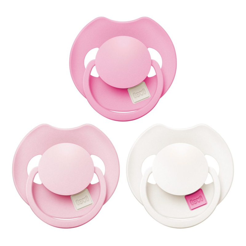 LOVI Dudlík silikonový dynamický PRIME Tutti Frutti 6-18m 3ks Peony Pink