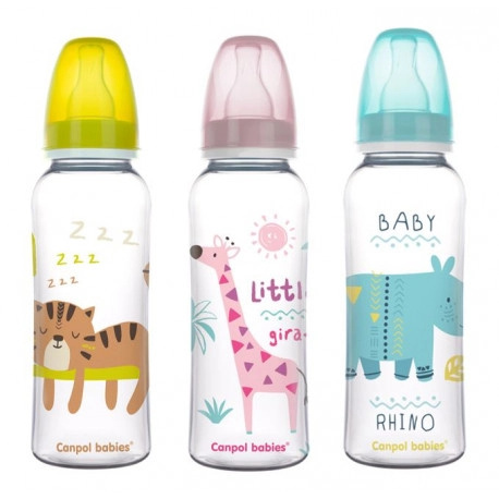 Kojenecká lahev Canpol babies AFRIKA 250 ml, BPA free, silikonová savička