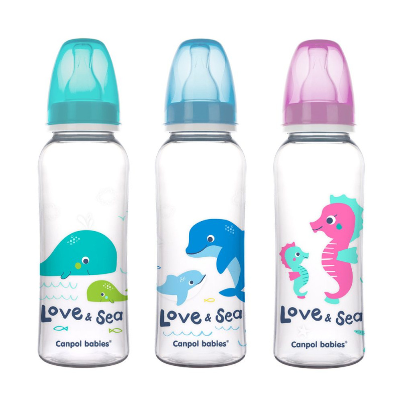 Canpol babies lahev s potiskem Love & Sea – 250ml