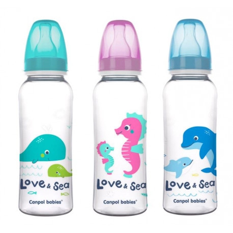 Canpol babies lahev s potiskem Love & Sea – 250ml