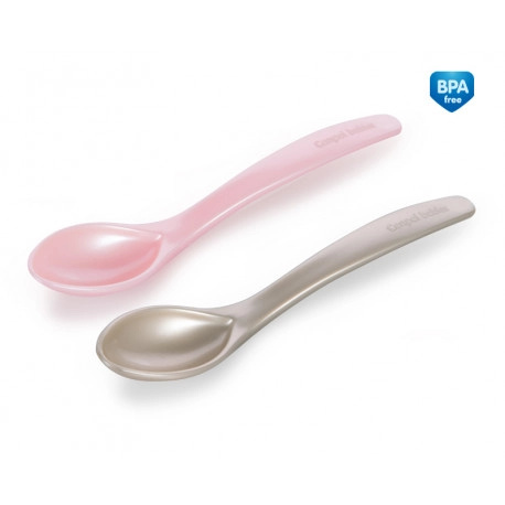 Canpol Babies dětské plastové lžičky 2 kusy růžové