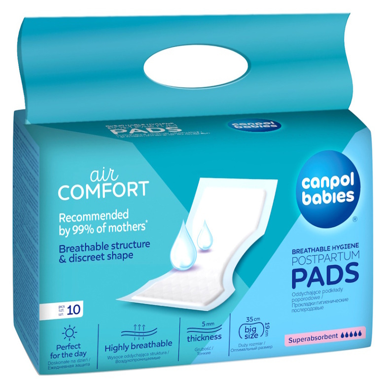 Canpol babies Postpartum Pads porodnické vložky Super Absorbent 10 ks