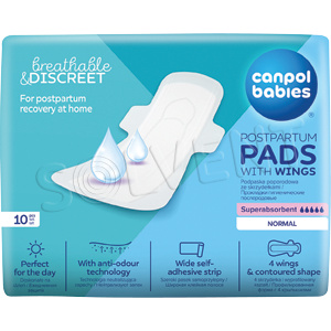 Canpol babies Postpartum Pads porodnické vložky Super Absorbent 10 ks