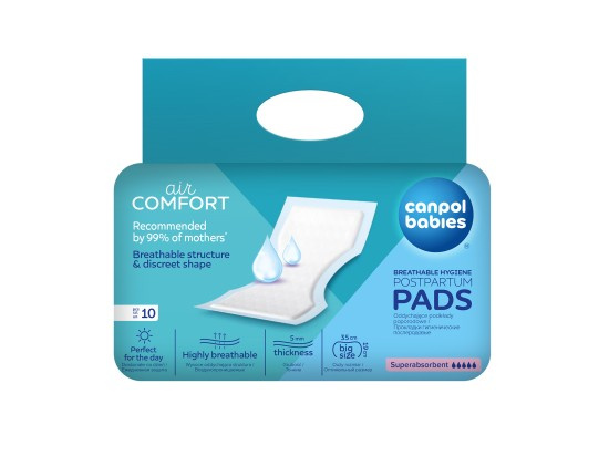 Canpol babies Postpartum Pads porodnické vložky Super Absorbent 10 ks