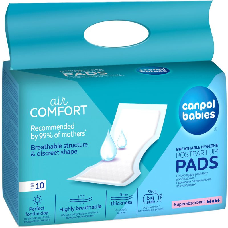 Canpol babies Postpartum Pads porodnické vložky Super Absorbent 10 ks