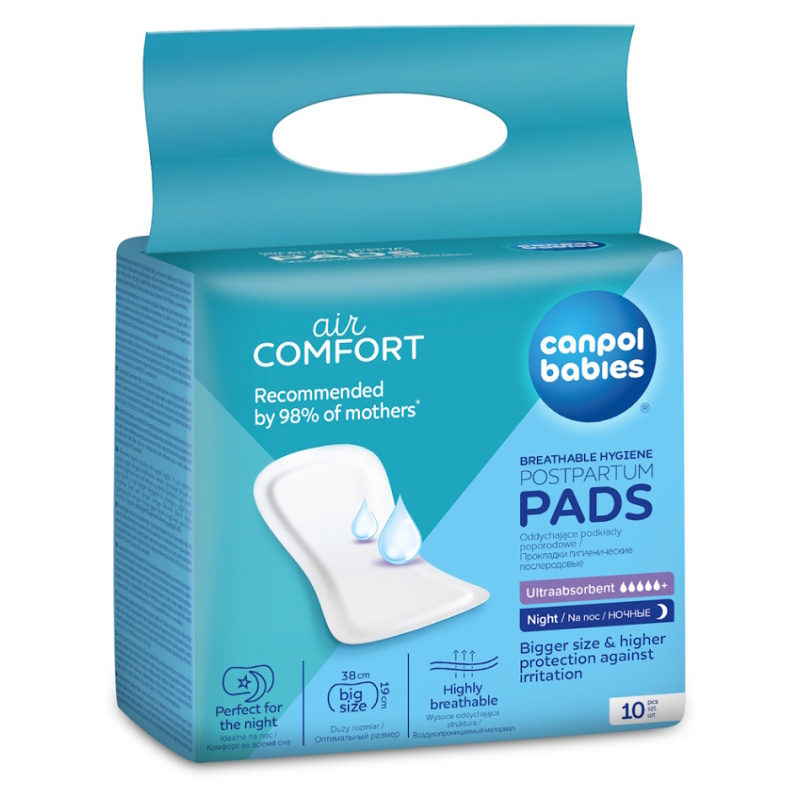 Canpol babies Postpartum Pads Night porodnické vložky 10 ks