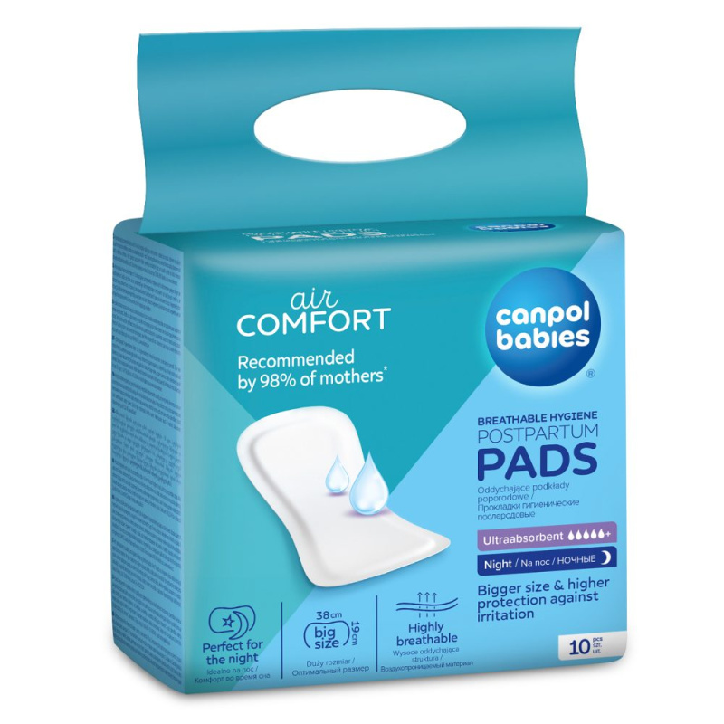 Canpol babies Postpartum Pads Night porodnické vložky 10 ks
