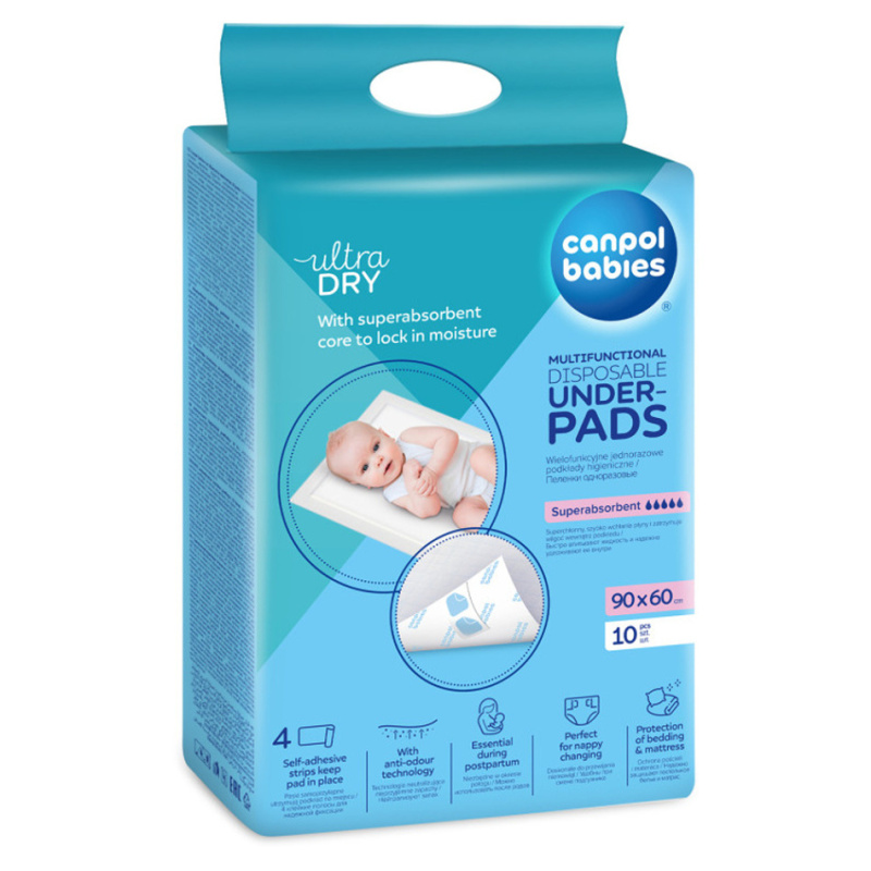 Canpol babies Disposable Underpads jednorázové přebalovací podložky Super Absorbent 10 ks