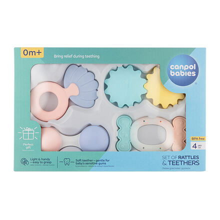 Canpol babies První set chrastítek s kousátky, pastel