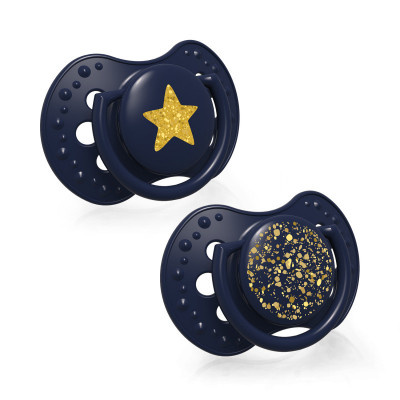 LOVI Dudlík silikonový dynamický Stardust 3-6m 2ks
