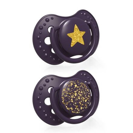 LOVI Dudlík silikonový dynamický Stardust 6-18m 2ks
