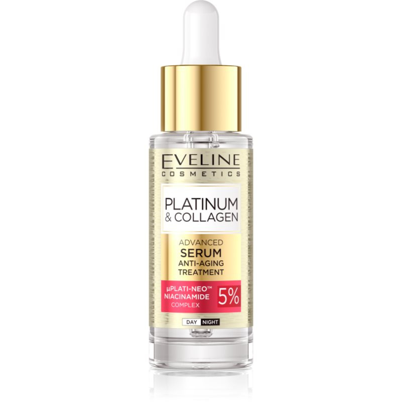 Eveline Cosmetics Platinum & Collagen Advanced Facial Serum Anti-Aging Treatment protivráskové sérum s kolagenem 30 ml