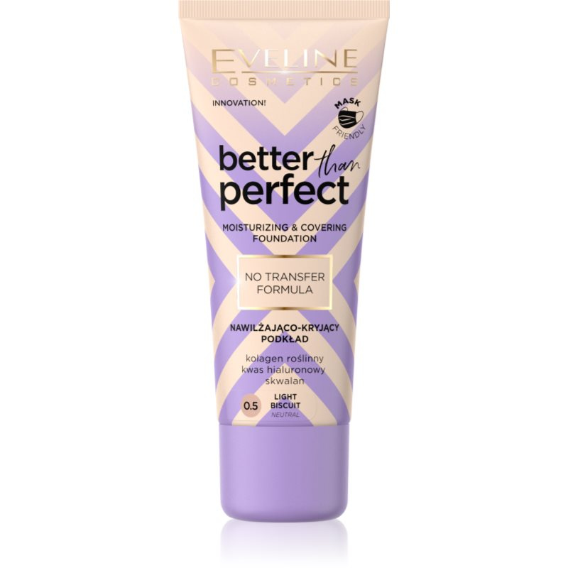 Eveline Cosmetics Better than Perfect krycí make-up s hydratačním účinkem odstín 0.5 Light Biscuit Neutral 30 ml