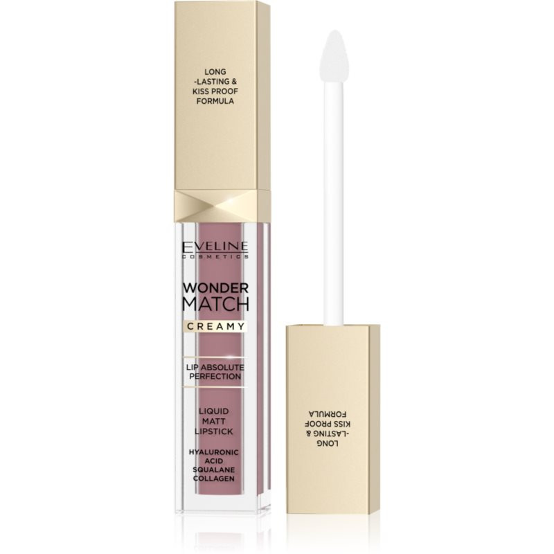Eveline Cosmetics Wonder Match Creamy matná tekutá rtěnka odstín 04 Caramel 6.8 ml