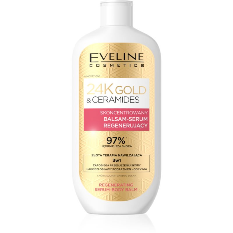 Eveline Cosmetics 24k Gold & Ceramidy Balsam-Serum regenerační balzám 3 v 1 400 ml