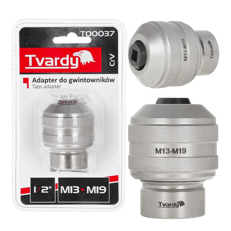 GEKO 1/2" M13-M19 závitník adaptér CrV - Tvardy
