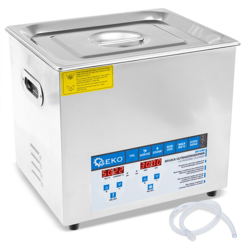GEKO Ultrazvuková myčka 250 W, 10 l