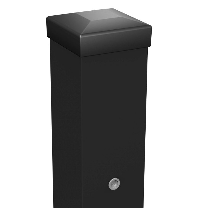 Polargos Sloupek k bráně a brance FLORA 3/TINA 3, ZN + černá RAL9005, 7x7x215cm