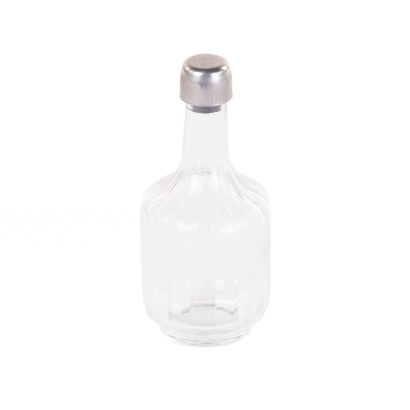 PRACTIC Skleněná karafa na koření, 150 ml, stříbrné víčko transparentní