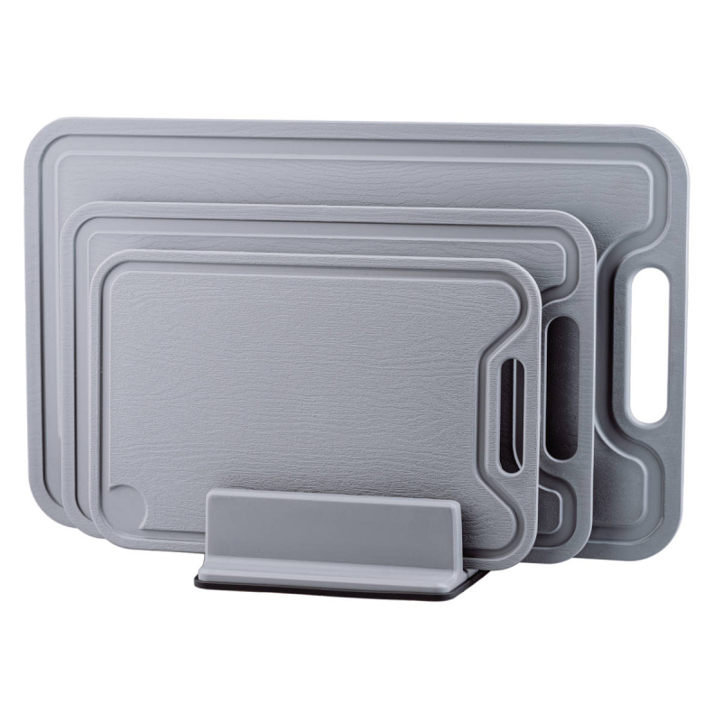 PRACTIC Sada krájecích prkének na stojanu šedá 81848