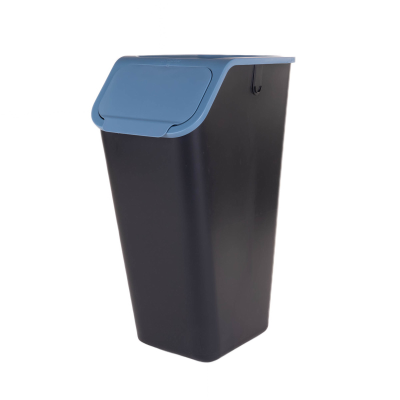 PRACTIC Odpadkový koš na tříděný odpad, 35 l, modré víko černá