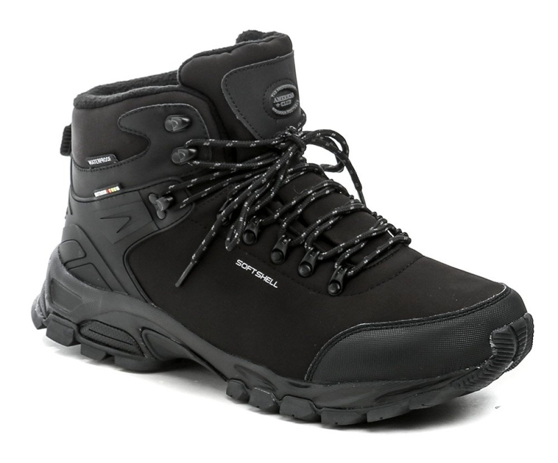 American Club HL146-24 černé pánské nadměrné softshell boty EUR 47