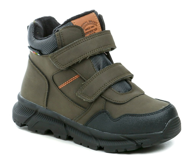 American Club XD141 khaki dětské zimní boty EUR 33