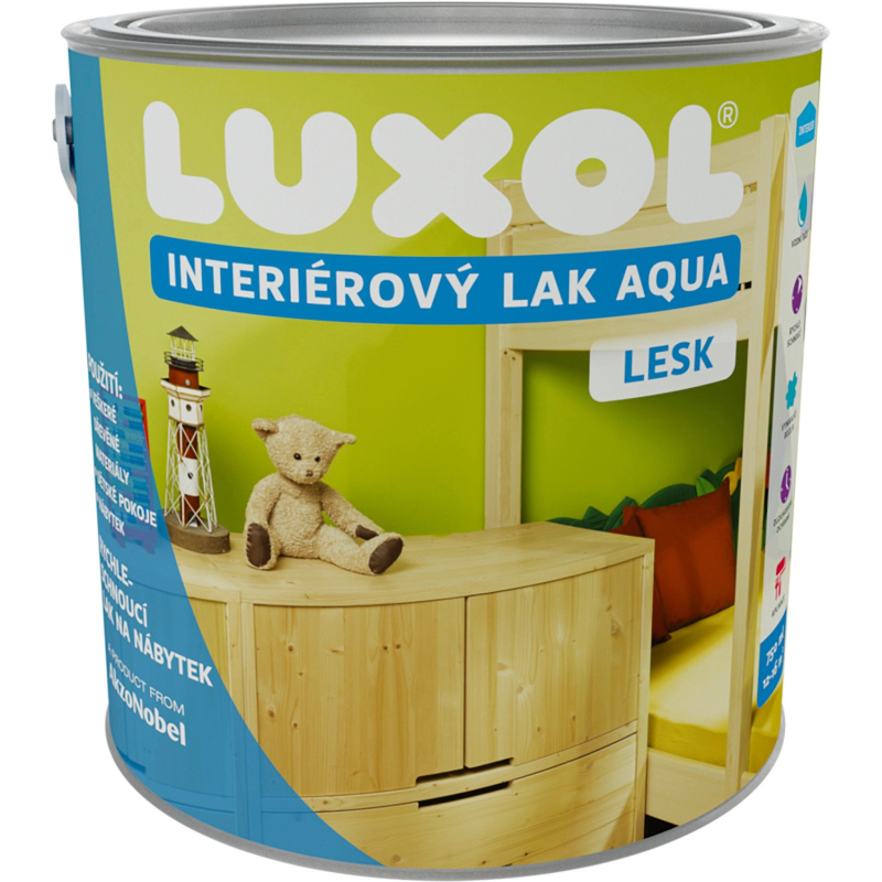 LUXOL Interiérový lak AQUA lesklý 2,5 l