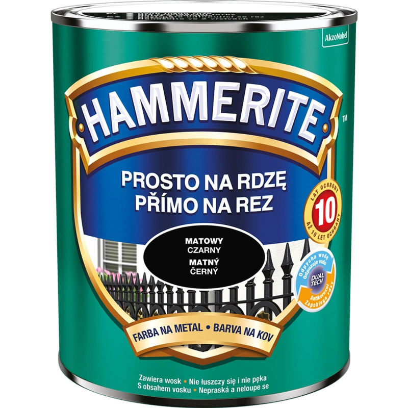 Hammerite mat černá 0,7 l