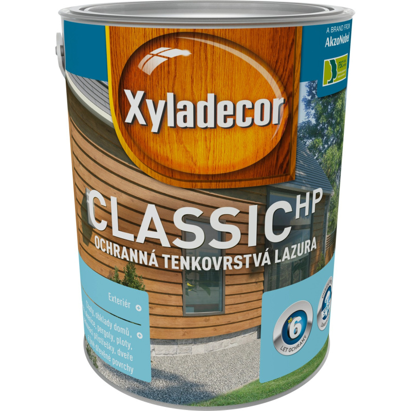 Xyladecor Ochranná tenkovrstvá lazura Classic HP kaštan 5 l