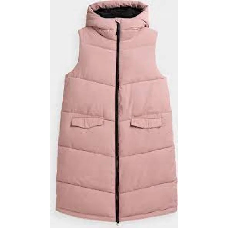 Dámská vesta H4Z21-KUDP004 růžová - 4F XS