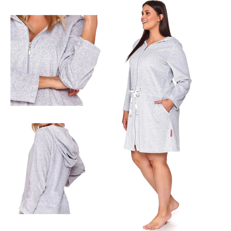 Dámský župan 1008 grey plus - Doctornap šedá XXL